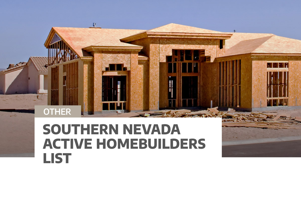 Southern Nevada Active Homebuilders List